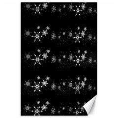 Black Elegant  Xmas Design Canvas 24  X 36  by Valentinaart