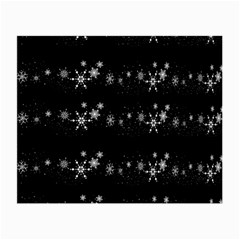 Black Elegant  Xmas Design Small Glasses Cloth (2-side) by Valentinaart