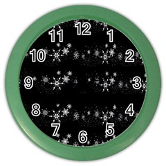 Black Elegant  Xmas Design Color Wall Clocks by Valentinaart