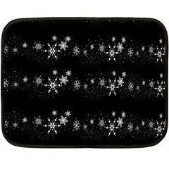 Black Elegant  Xmas Design Fleece Blanket (mini) by Valentinaart