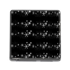 Black Elegant  Xmas Design Memory Card Reader (square) by Valentinaart