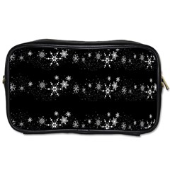 Black Elegant  Xmas Design Toiletries Bags by Valentinaart