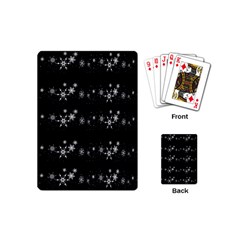 Black Elegant  Xmas Design Playing Cards (mini)  by Valentinaart