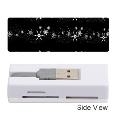 Black Elegant  Xmas Design Memory Card Reader (stick)  by Valentinaart