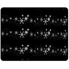 Black Elegant  Xmas Design Double Sided Fleece Blanket (medium)  by Valentinaart