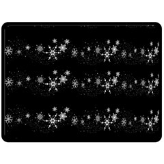 Black Elegant  Xmas Design Double Sided Fleece Blanket (large)  by Valentinaart