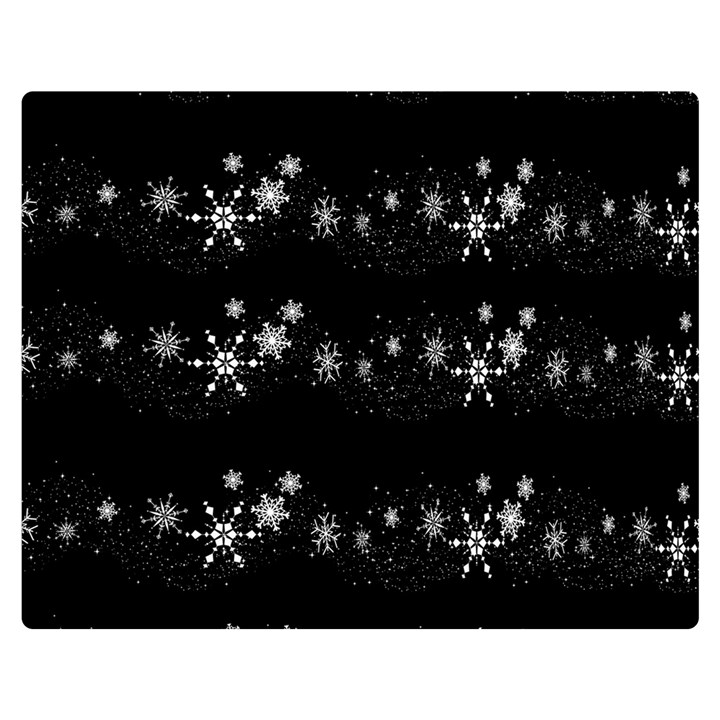 Black elegant  Xmas design Double Sided Flano Blanket (Medium) 