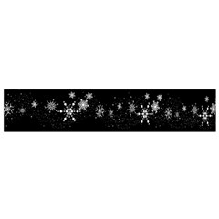 Black Elegant  Xmas Design Flano Scarf (small) by Valentinaart