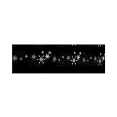 Black Elegant  Xmas Design Satin Scarf (oblong)