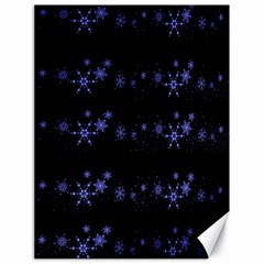 Xmas Elegant Blue Snowflakes Canvas 18  X 24   by Valentinaart