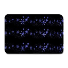 Xmas Elegant Blue Snowflakes Plate Mats by Valentinaart