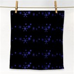 Xmas elegant blue snowflakes Face Towel Front