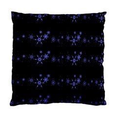 Xmas Elegant Blue Snowflakes Standard Cushion Case (one Side) by Valentinaart