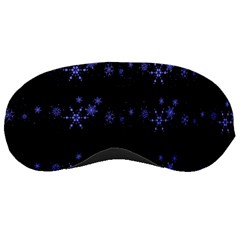 Xmas Elegant Blue Snowflakes Sleeping Masks by Valentinaart