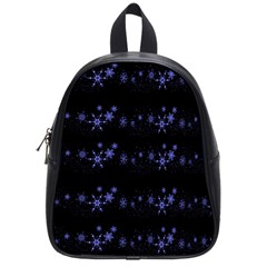 Xmas Elegant Blue Snowflakes School Bags (small) 