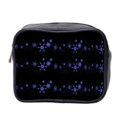 Xmas Elegant Blue Snowflakes Mini Toiletries Bag 2-side by Valentinaart