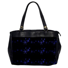 Xmas Elegant Blue Snowflakes Office Handbags by Valentinaart