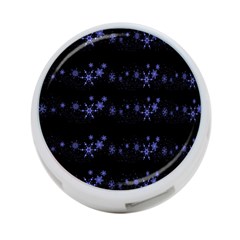 Xmas Elegant Blue Snowflakes 4-port Usb Hub (one Side) by Valentinaart