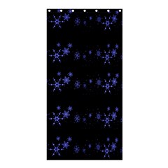 Xmas Elegant Blue Snowflakes Shower Curtain 36  X 72  (stall)  by Valentinaart