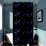 Xmas elegant blue snowflakes Shower Curtain 36  x 72  (Stall)  Curtain(36 X72 ) - 33.26 x66.24  Curtain(36 X72 )