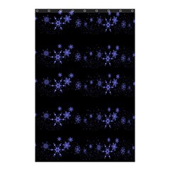 Xmas Elegant Blue Snowflakes Shower Curtain 48  X 72  (small)  by Valentinaart