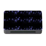 Xmas elegant blue snowflakes Memory Card Reader with CF Front