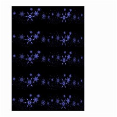 Xmas Elegant Blue Snowflakes Small Garden Flag (two Sides) by Valentinaart