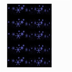 Xmas Elegant Blue Snowflakes Large Garden Flag (two Sides) by Valentinaart