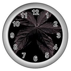 Pink Xray Flower Wall Clocks (silver)  by AnjieMakes