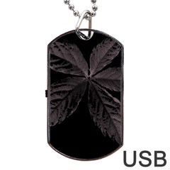 Pink Xray Flower Dog Tag Usb Flash (two Sides) 