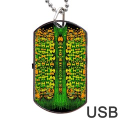 Magical Forest Of Freedom And Hope Dog Tag Usb Flash (one Side)