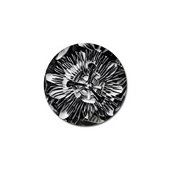 Black And White Passion Flower Passiflora  Golf Ball Marker