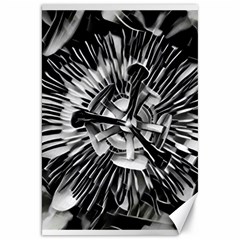 Black And White Passion Flower Passiflora  Canvas 20  X 30   by yoursparklingshop