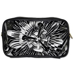 Black And White Passion Flower Passiflora  Toiletries Bags