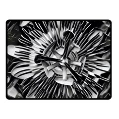 Black And White Passion Flower Passiflora  Fleece Blanket (small)