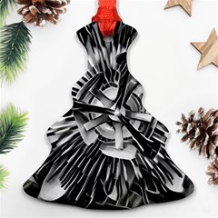 Black And White Passion Flower Passiflora  Ornament (christmas Tree)