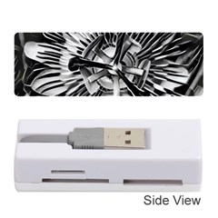 Black And White Passion Flower Passiflora  Memory Card Reader (stick) 