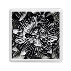 Black And White Passion Flower Passiflora  Memory Card Reader (square) 