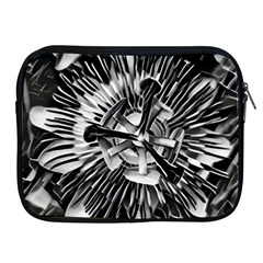 Black And White Passion Flower Passiflora  Apple Ipad 2/3/4 Zipper Cases by yoursparklingshop