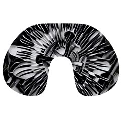 Black And White Passion Flower Passiflora  Travel Neck Pillows by yoursparklingshop