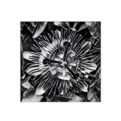 Black And White Passion Flower Passiflora  Satin Bandana Scarf