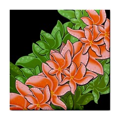 Decorative Flowers Tile Coasters