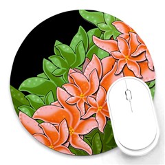 Decorative Flowers Round Mousepads