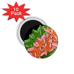 Decorative Flowers 1 75  Magnets (10 Pack) 