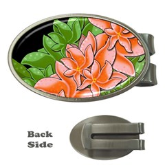 Decorative Flowers Money Clips (oval) 