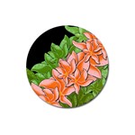 Decorative flowers Magnet 3  (Round) Front