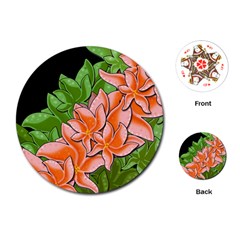 Decorative Flowers Playing Cards (round) 