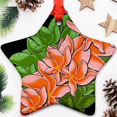 Decorative Flowers Star Ornament (two Sides) 