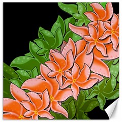 Decorative Flowers Canvas 12  X 12  