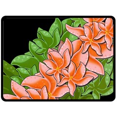 Decorative Flowers Fleece Blanket (large) 